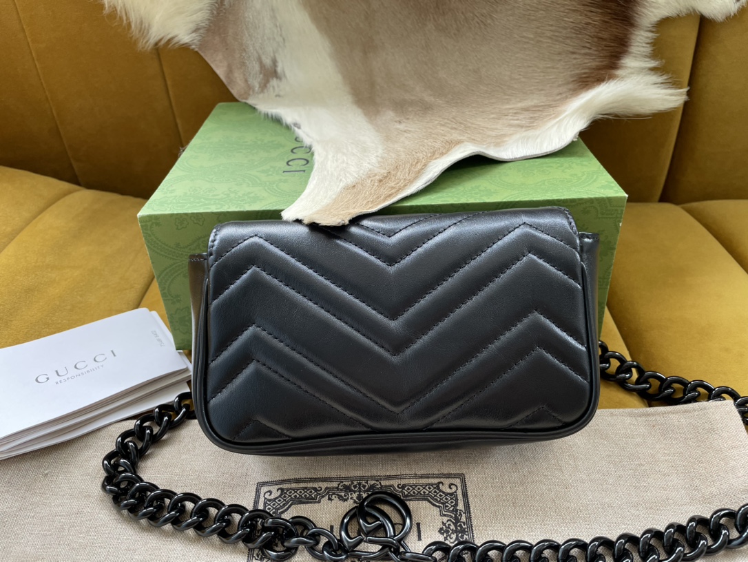 GG Marmont belt bag in black leather 699757 