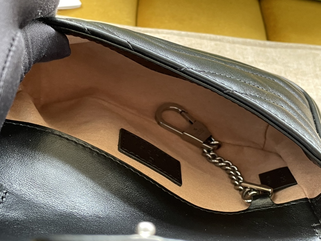 GG Marmont belt bag in black leather 699757 