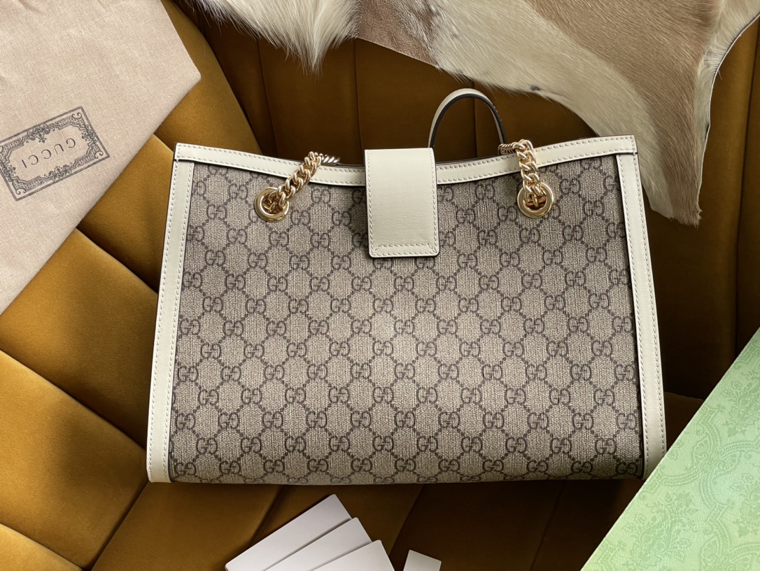 GUCCI PADLOCK GG MEDIUM SHOULDER BAG 479197（white ）