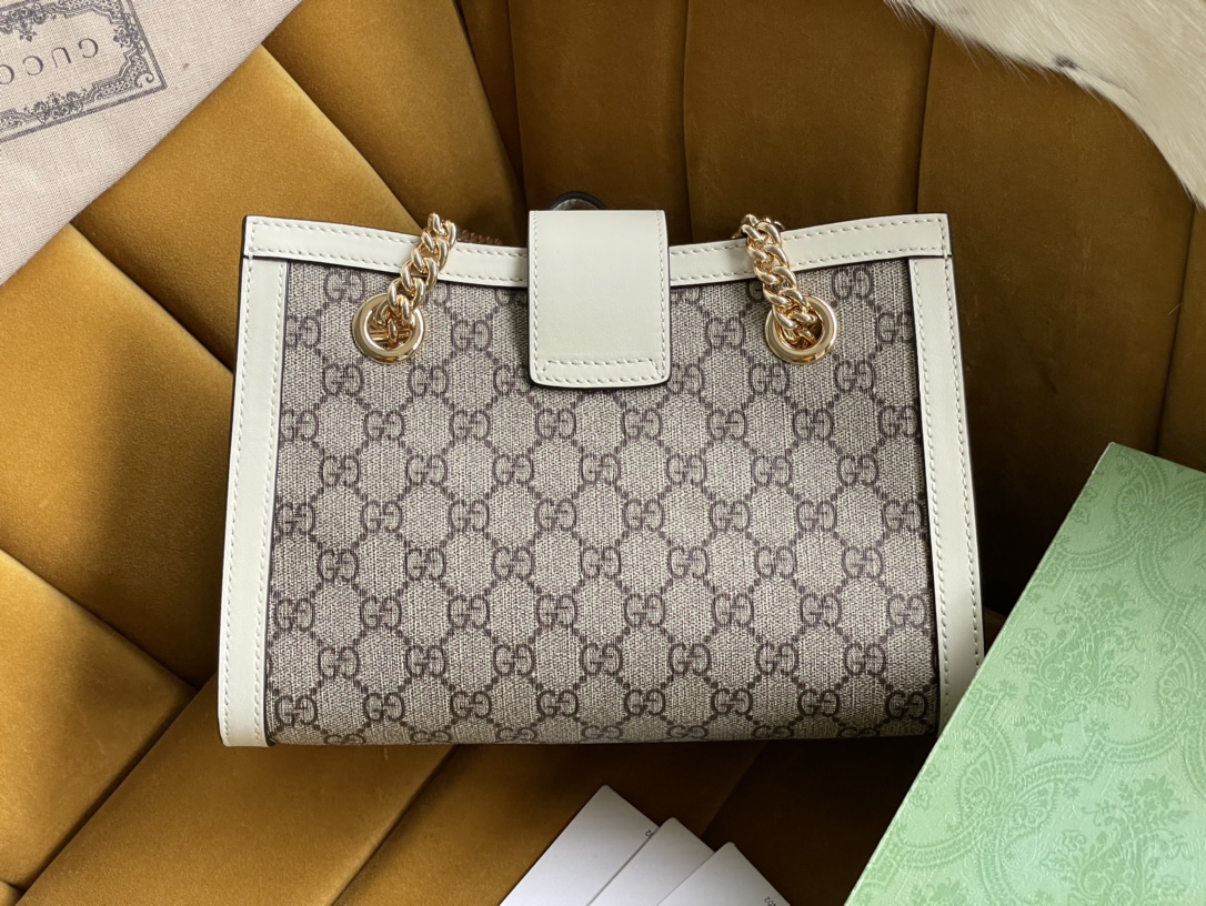 GUCCI PADLOCK GG SMALL SHOULDER BAG 498156 ( white )