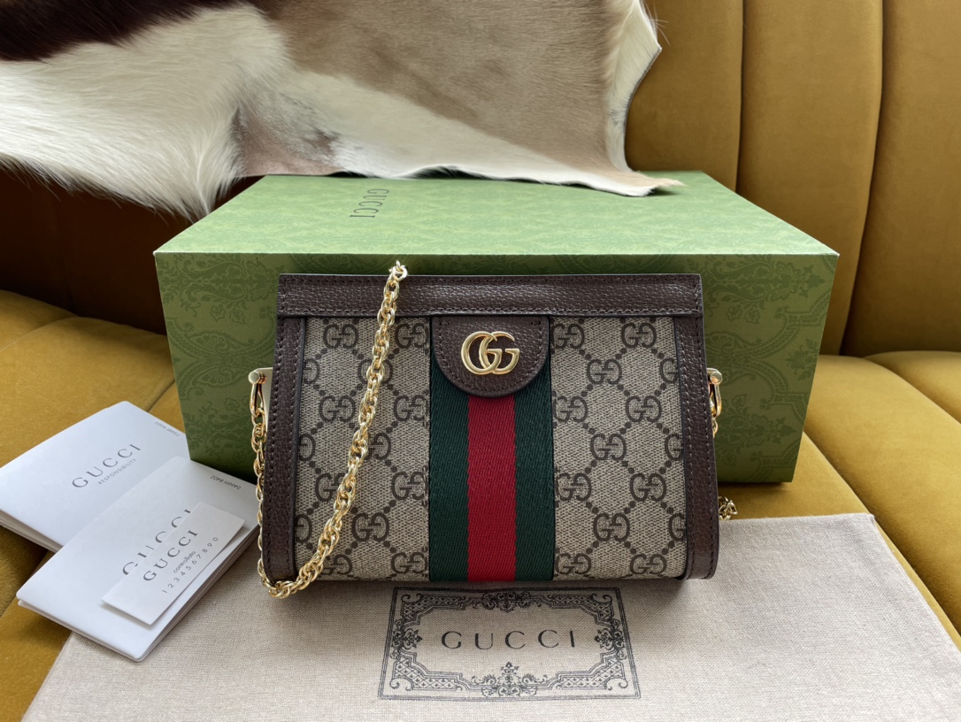 Gucci GG Supreme Ophidia Mini Shoulder Crossbody Bag 602676