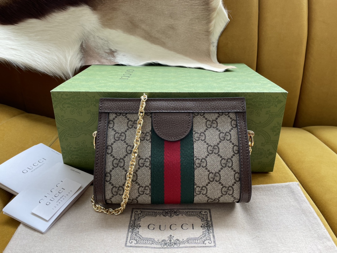 Gucci GG Supreme Ophidia Mini Shoulder Crossbody Bag 602676