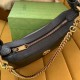 GUCCI Aphrodite small shoulder bag in Black Leather