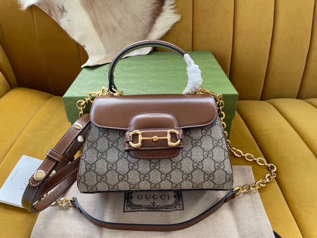 Gucci Horsebit 1955 mini bag in brown leather