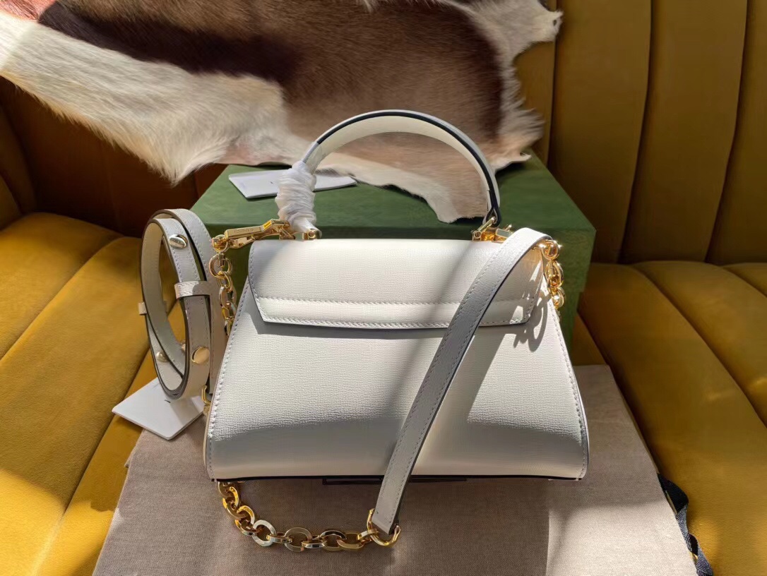 Gucci Horsebit 1955 mini bag in white leather