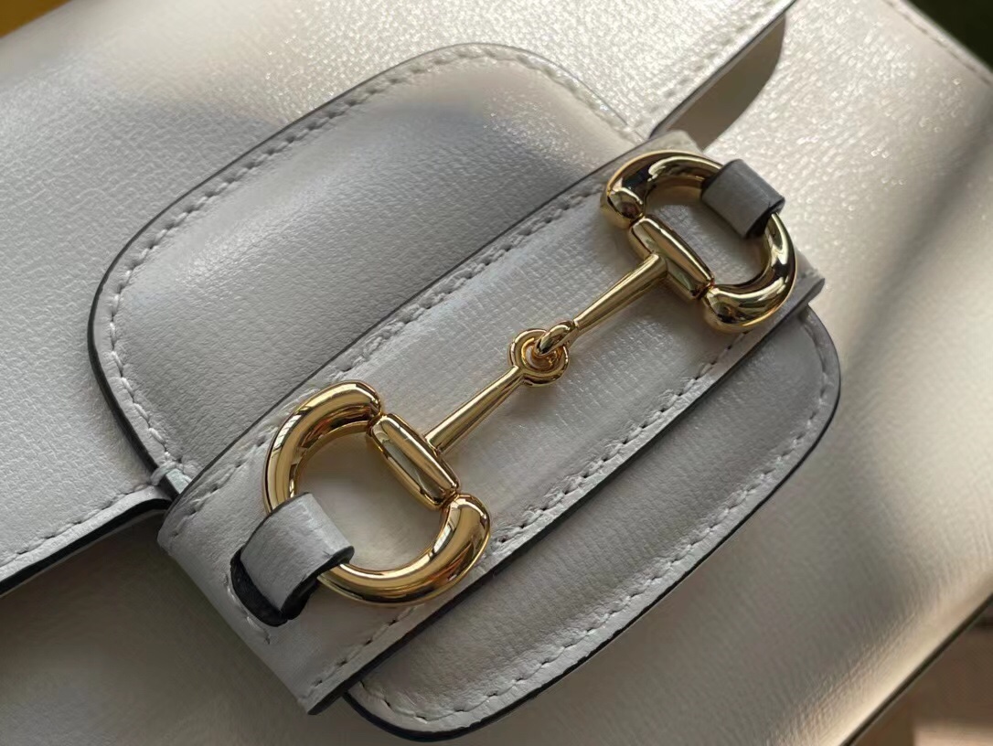 Gucci Horsebit 1955 mini bag in white leather