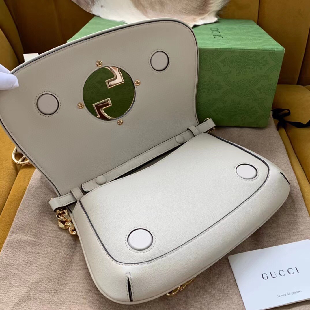 Gucci Blondie shoulder bag in white leather 699268