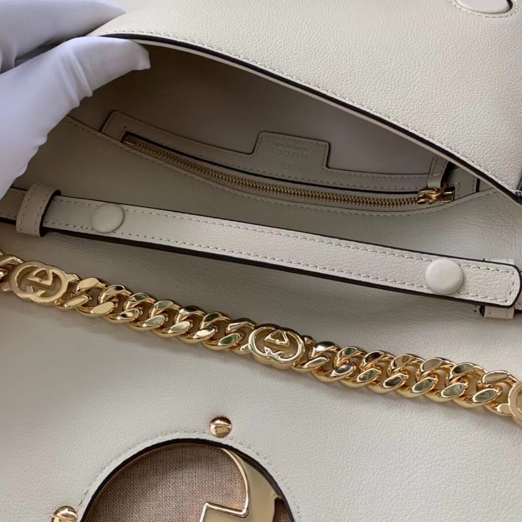 Gucci Blondie shoulder bag in white leather 699268