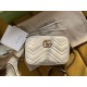 White Leather GG Marmont Matelassé Mini Bag Zip