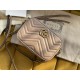 Nude Leather GG Marmont Matelassé Mini Bag Zip