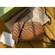 Brown Leather GG Marmont Matelassé Small Bag Zip