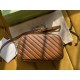 Brown Leather GG Marmont Matelassé Small Bag Zip