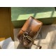 Brown Leather GG Marmont Matelassé Small Bag Zip