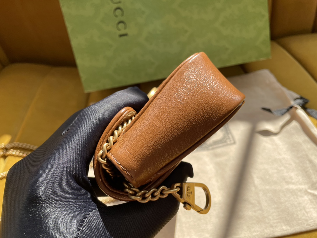 GG Marmont super mini bag - Gucci Brown 