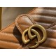 GG Marmont Mini Bag Matelassé in brown Leathe