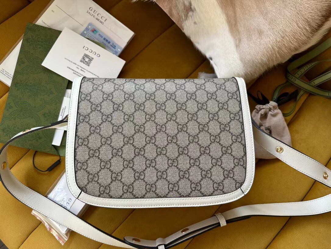 Gucci Horsebit 1955 shoulder bag White