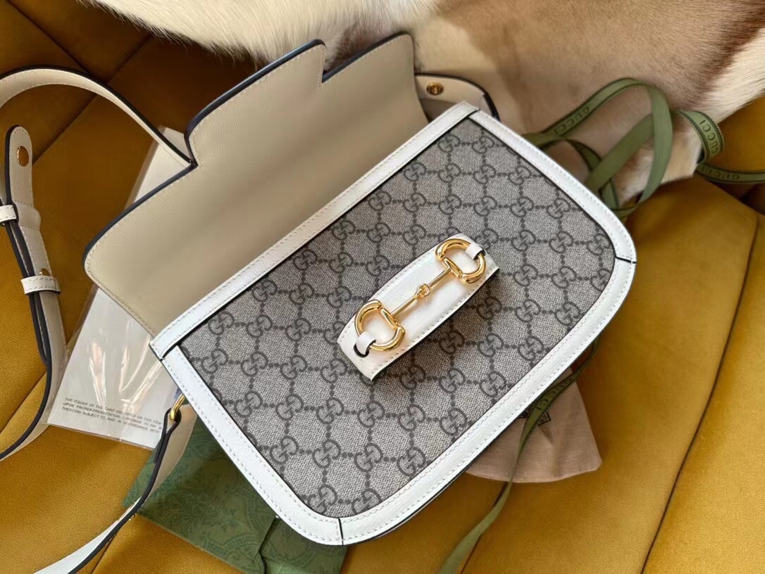 Gucci Horsebit 1955 shoulder bag White