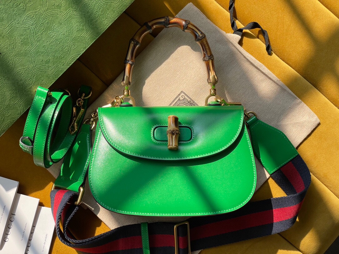 675797 Gucci Small Top Handle Bag Green