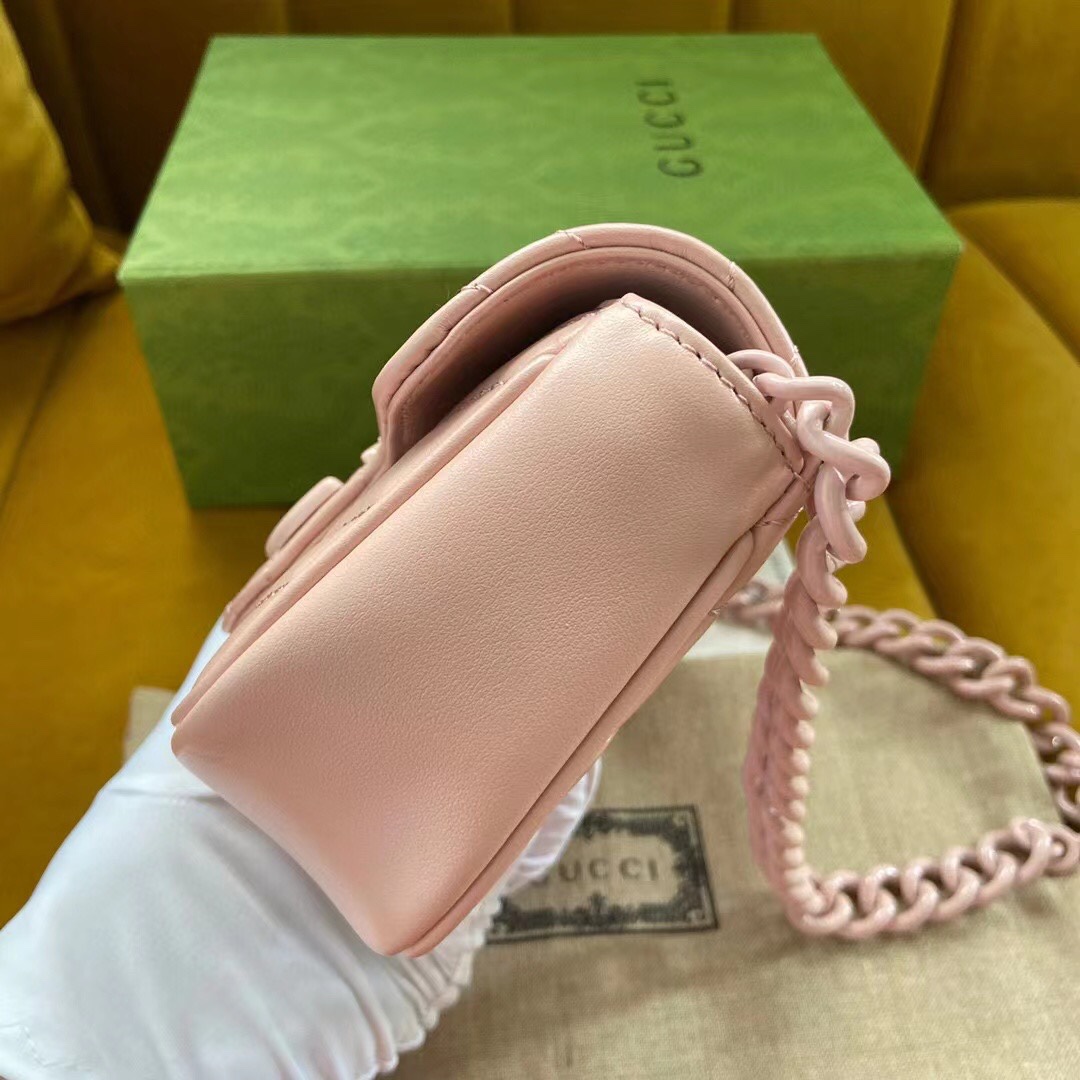 Replica Gucci 699757 GG Marmont Belt Bag Pink