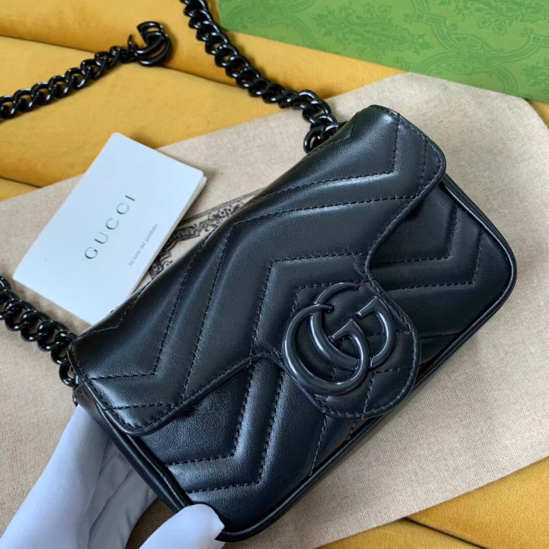 Replica Gucci 699757 GG Marmont Belt Bag Black