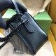 Gucci 447632 Women's Black Quilted Leather GG Marmont Shoulder bag 