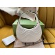 GG Marmont half-moon-shaped mini bag White