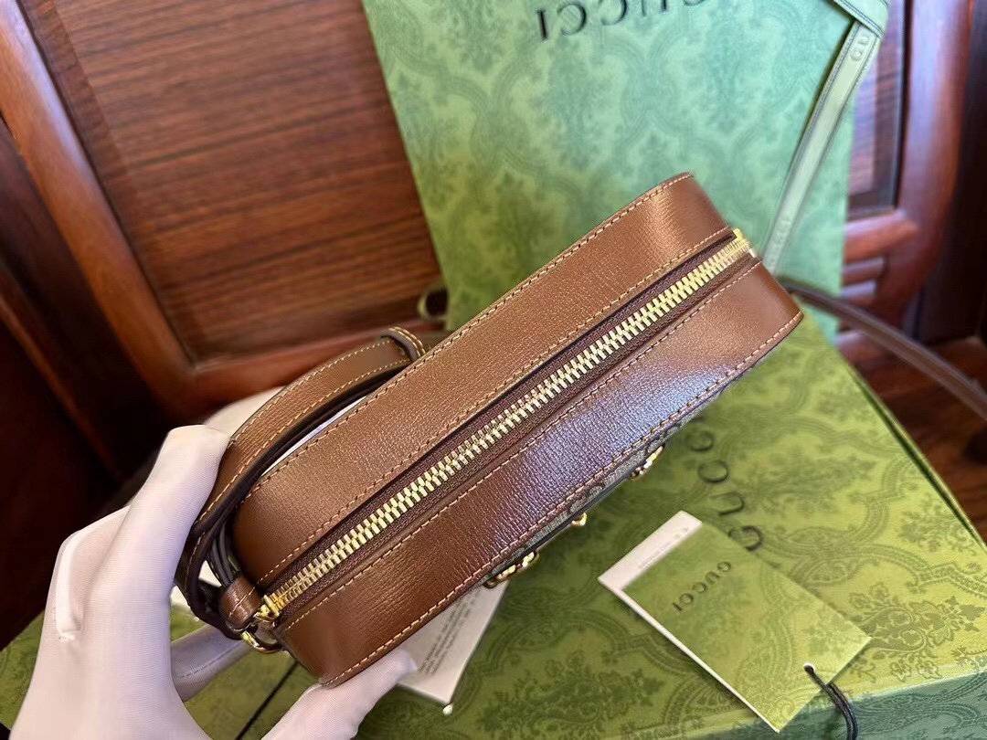 NEW GUCCI 760196 HORSEBIT 1955 SMALL LEATHER 